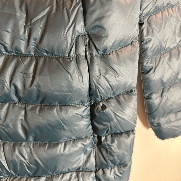 EDDIE BAUER Sz XS CirrusLite Grey Goose Down Slim Puffer Coat Hooded Parka  NEW - Picture 4 of 15
